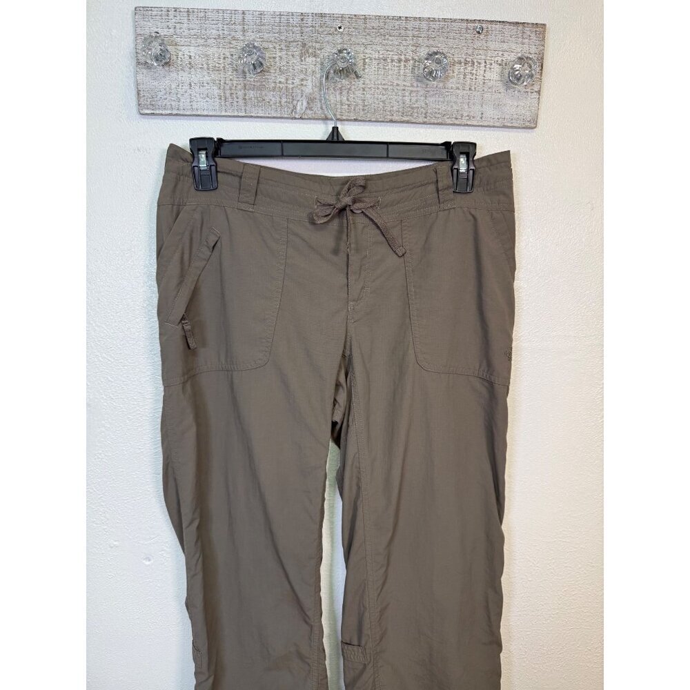The North Face Womens Nylon Roll-Up Pants 10 Khaki Drawstring Waist Outdoor - Picture 15 of 15